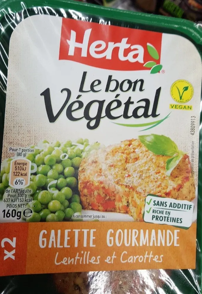 Galette gourmande lentilles et carottes