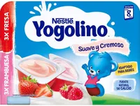 Yogolino suave y cremoso fresa y frambuesa