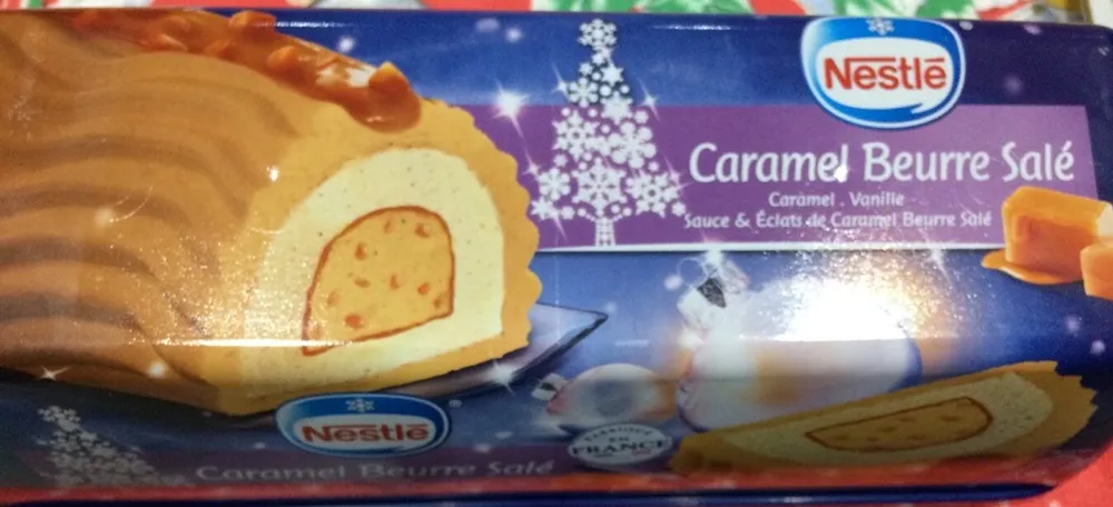Bûche glacée caramel beurre salée