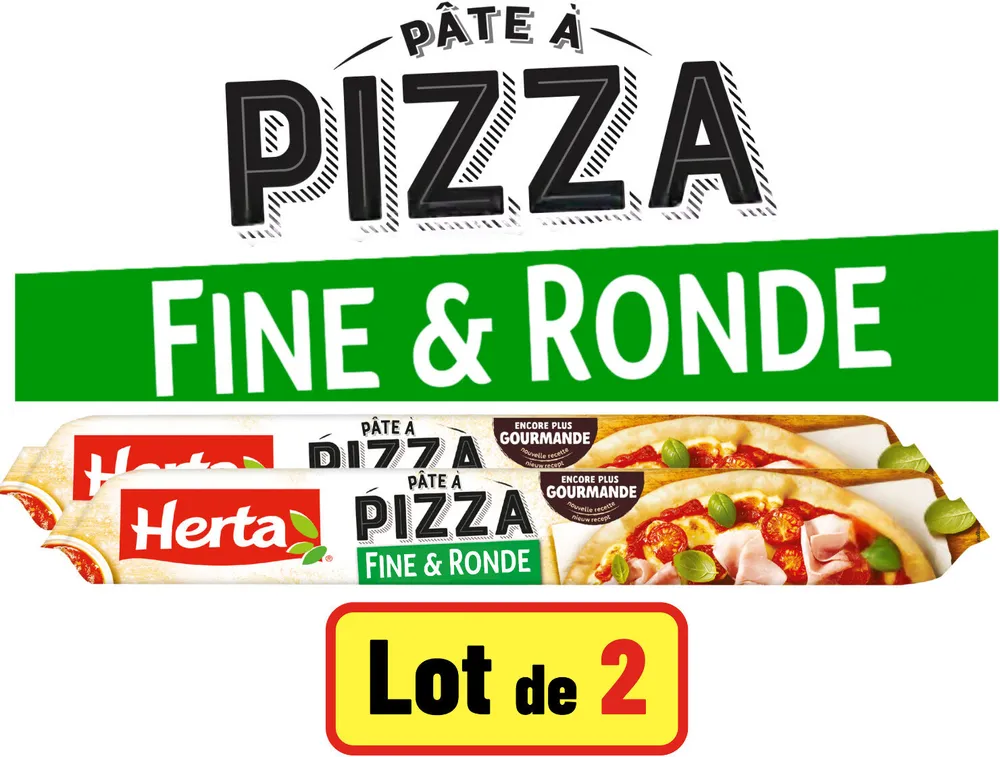 HERTA Pâte à Pizza Fine et Ronde LOT 2
