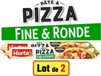 HERTA Pâte à Pizza Fine et Ronde LOT 2