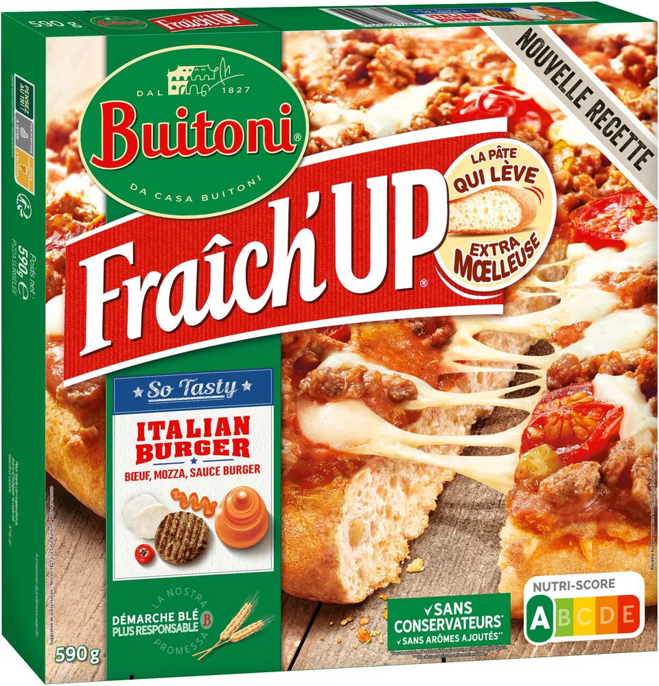 BUITONI FRAICH'UP SO TASTY pizza surgelée Italian Burger 590g