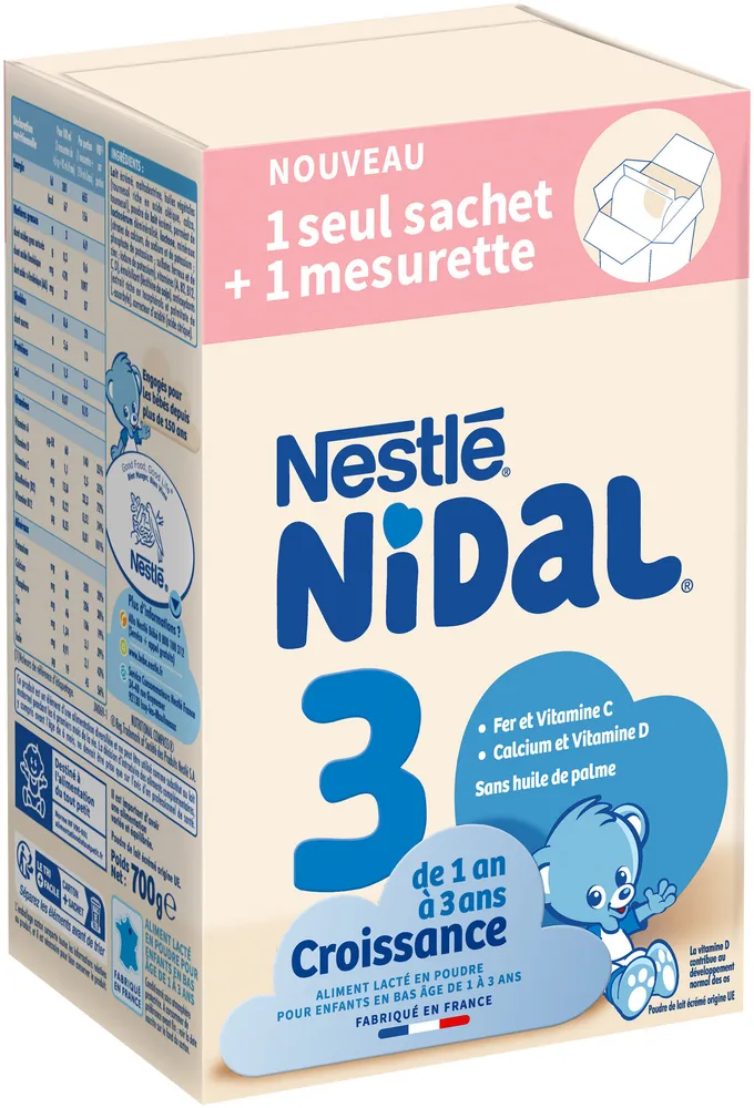NESTLE NIDAL 3 Lait de Croissance 1x700g dès 1 an