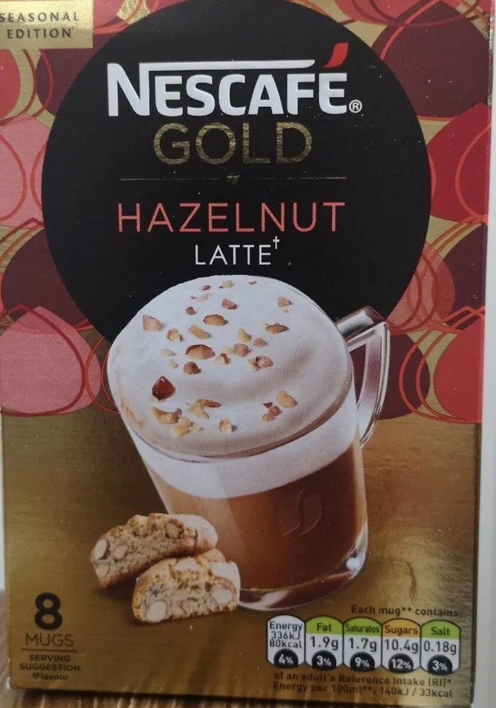 Nescafe hazelnut latte