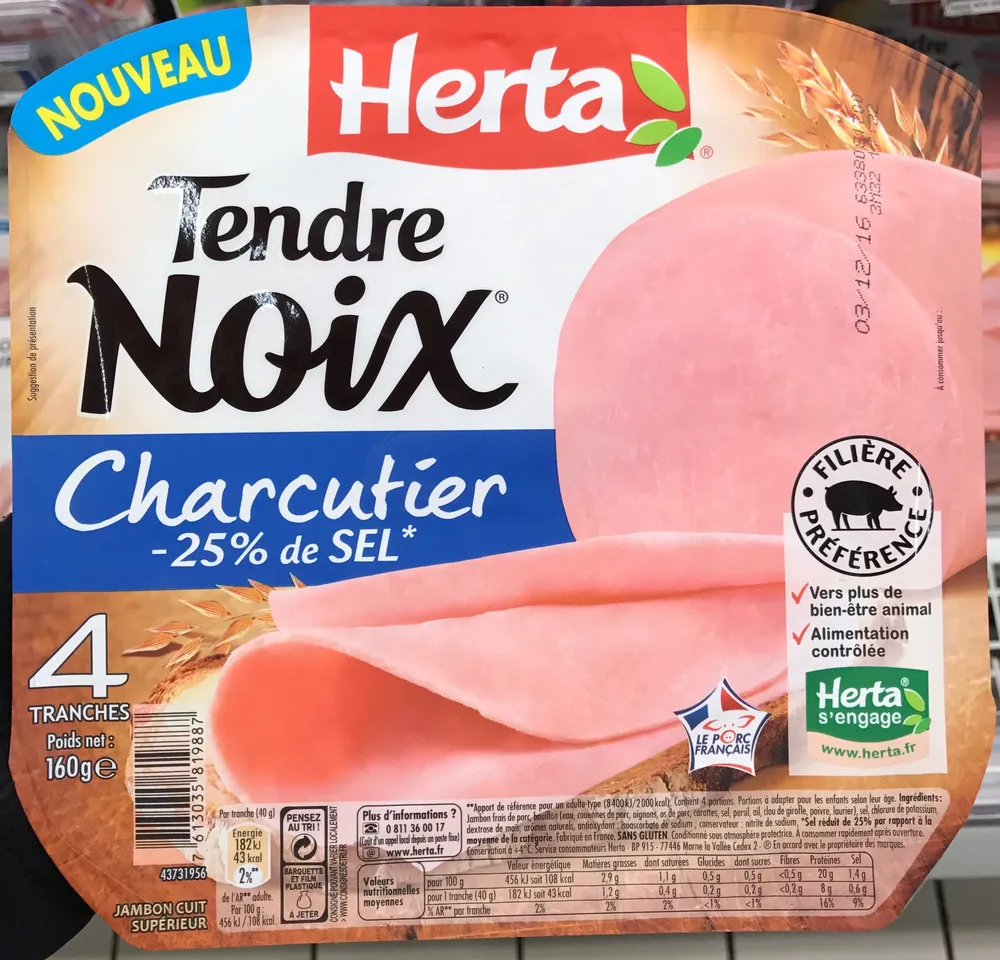 Tendre Noix Charcutier -25% de sel