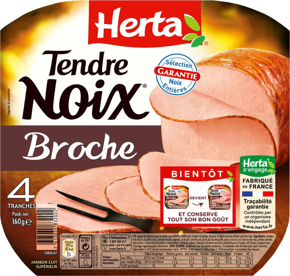 TENDRE NOIX jambon à la broche