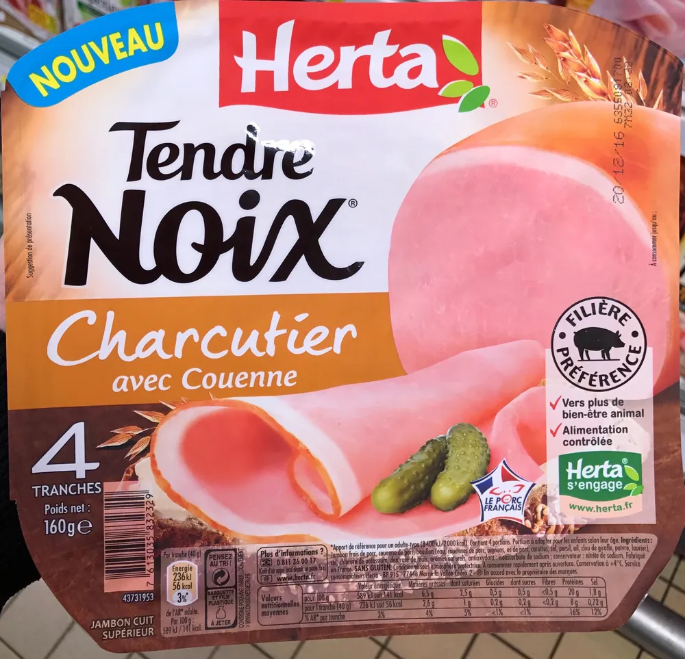 Tendre Noix Charcutier avec Couenne