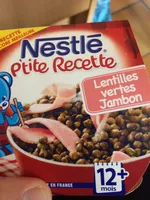 Plats bébé 12 + mois, lentilles vertes jambon