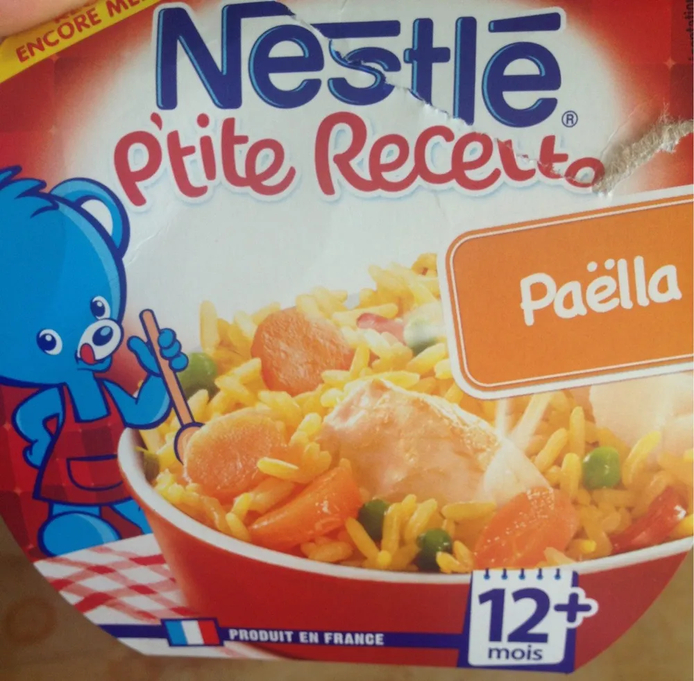 Plat bébé 12 + mois paëlla