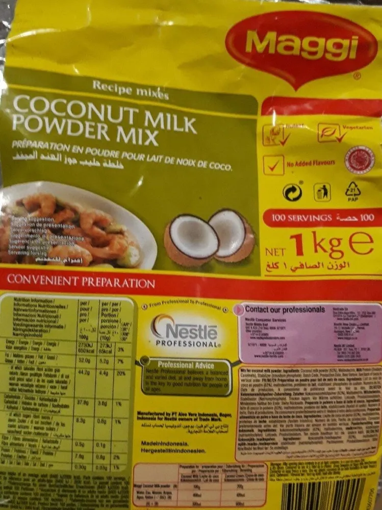 Coconut milk powder mix