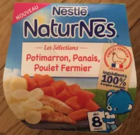 Plats bébé 8 mois, potimarron panais poulet Naturnes