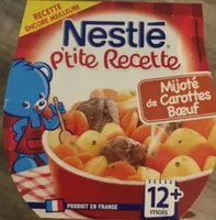 Plats bébé 12 + mois carottes bœuf