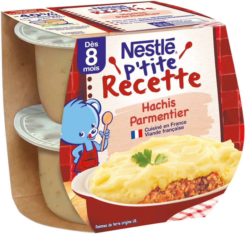 NESTLE P'TITE RECETTE Hachis Parmentier - 2 x 200g - Dès 8 mois