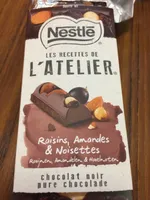 Chocolat noir raisins, amandes et noisettes