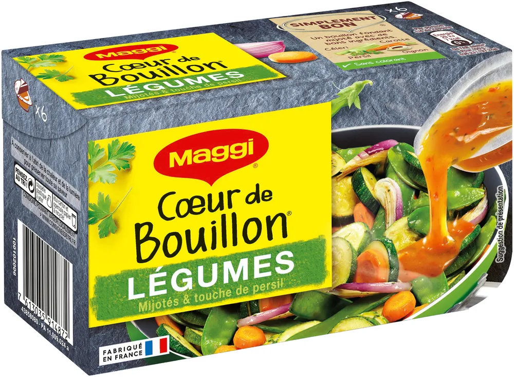 MAGGI Cœur de Bouillon Légumes mijotés et touche de persil 6x22g = 132g