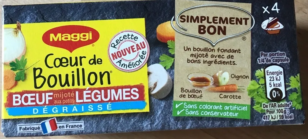 Cœur de Bouillon Bœuf Mijoté aux Petits Légumes Dégraissé