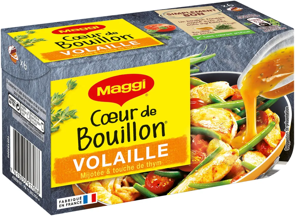 MAGGI Cœur de Bouillon Volaille mijotée et touche de thym 6x22g = 132g