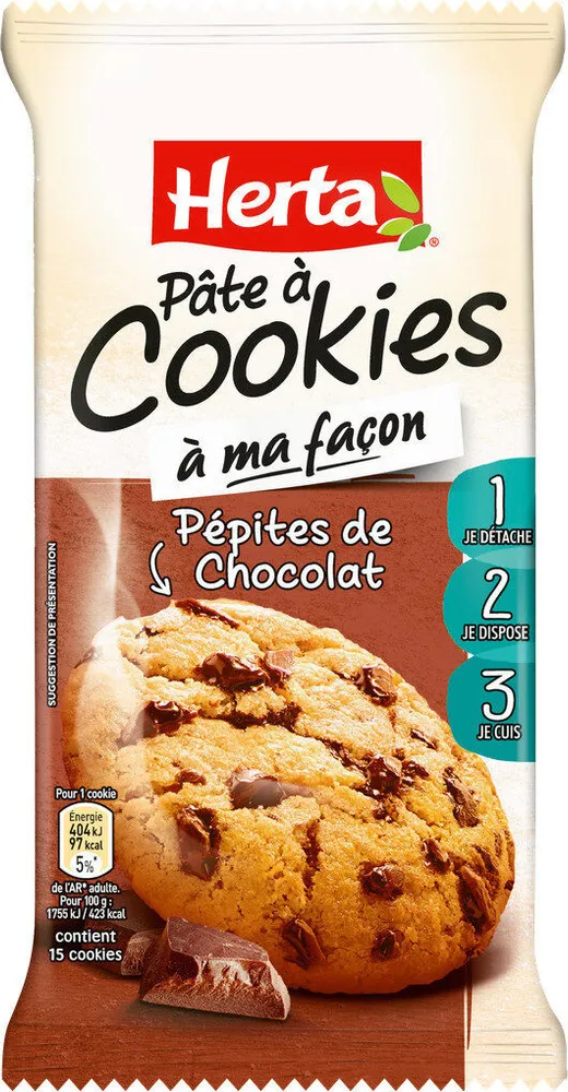 Pâte à cookies pépites de chocolat