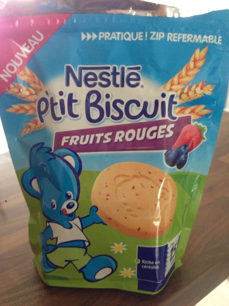 P'tit Biscuit Fruits Rouges Etui 15 Mois 150 g Pack de 6