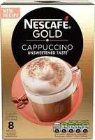 GOLD Cappuccino Unsweetened Taste Coffee, 8 Sachets x