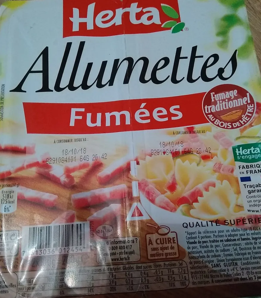 allumette fumées herta
