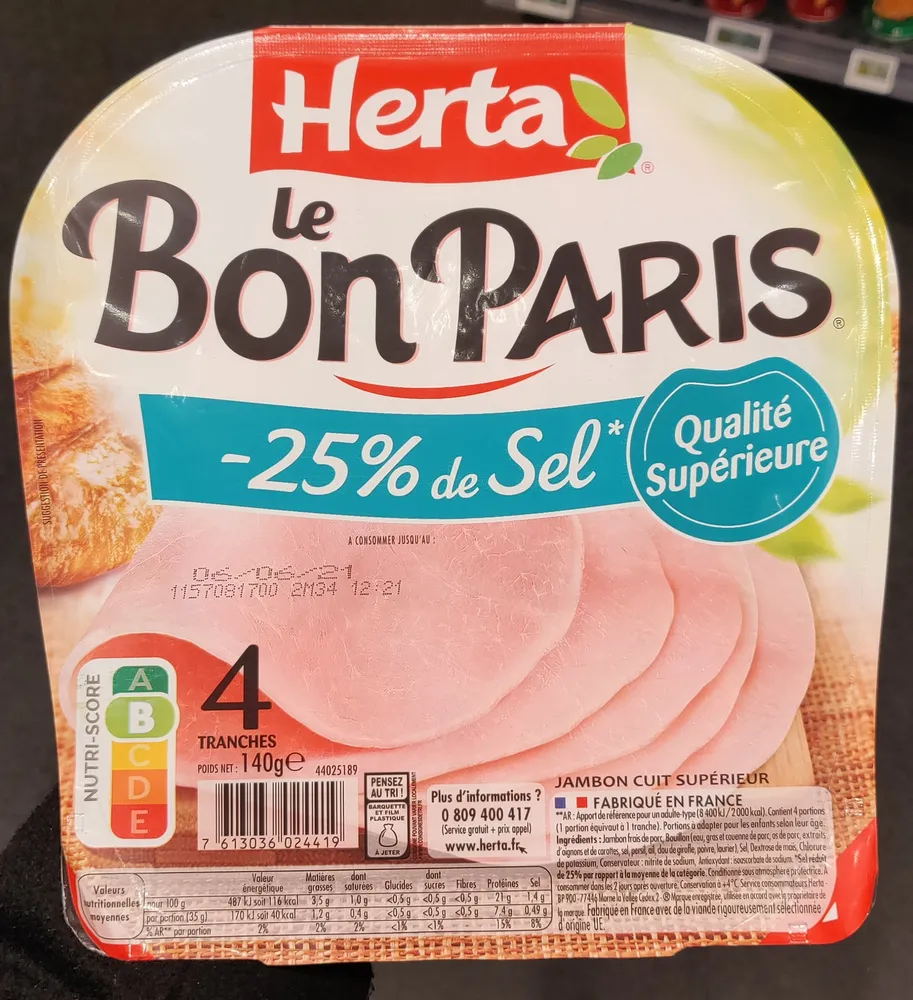 Le bon Paris -25% de sel