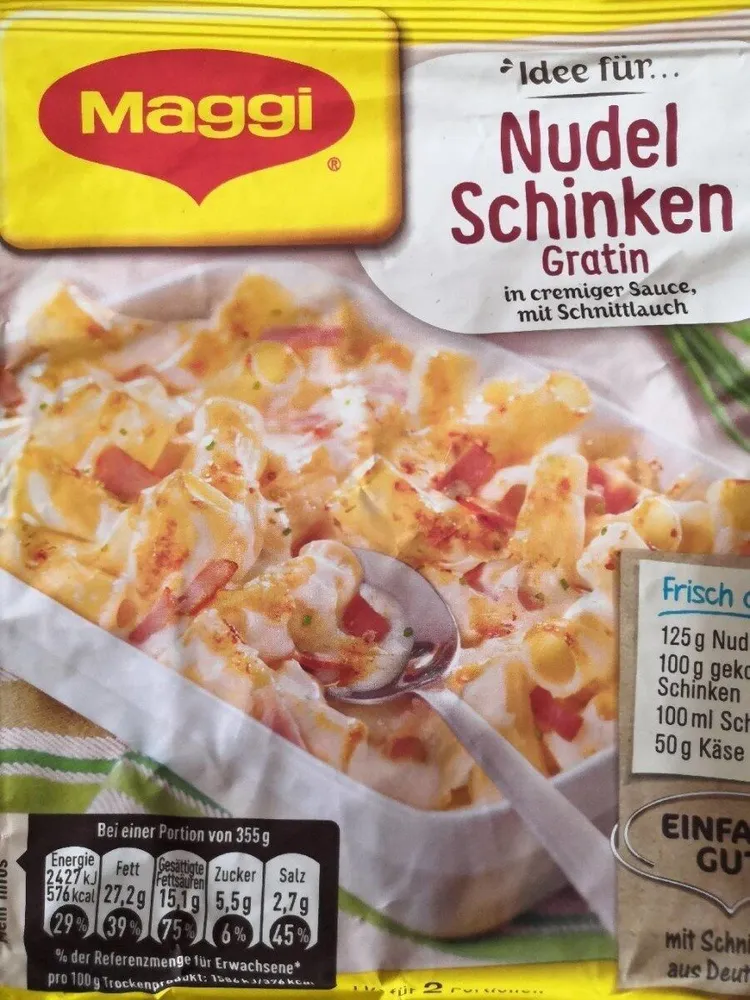Nudelschinkengratin