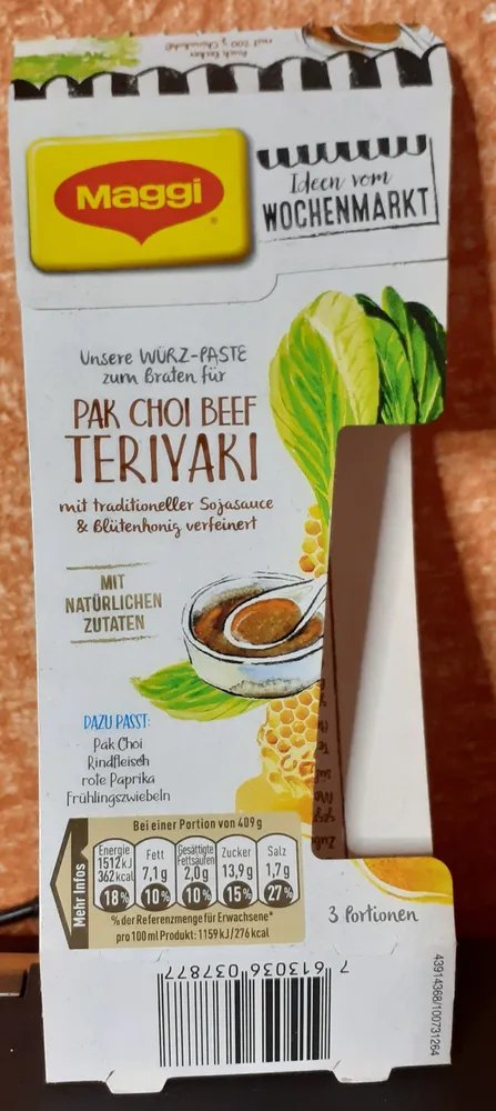 Würzpaste - Pak Choi Beef Teriyaki