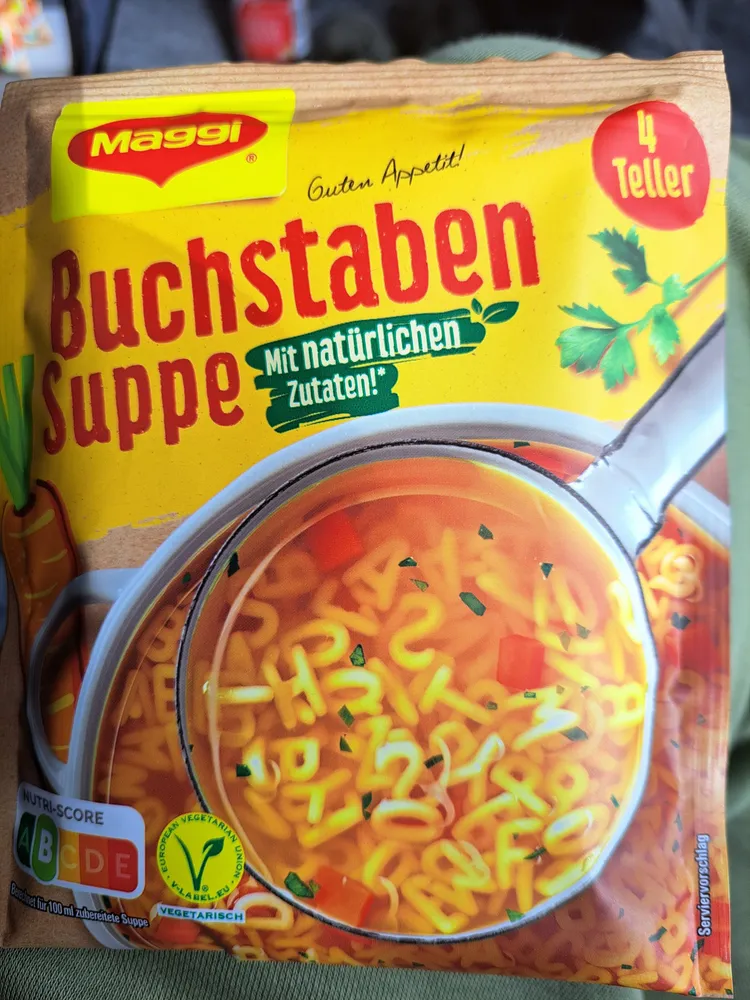 Buchstaben Suppe