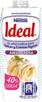 Leche evaporada parcialmente desnatada sin lactosa