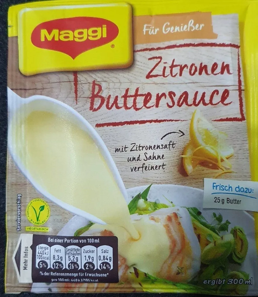 Sauce Zitronen Buttersauce (Vegan)