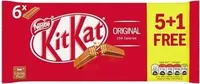 Kat 2 Finger Milk Chocolate Biscuit Bar 5+1 Pack