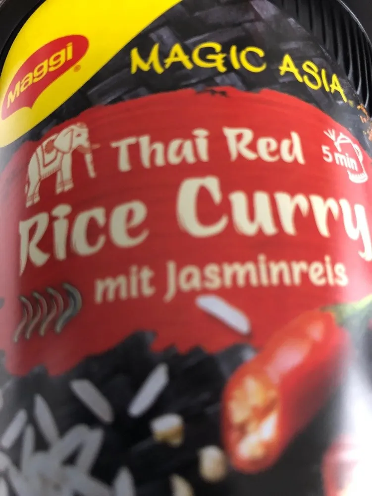 Thai Red Rice Curry, Mit Jasminreis