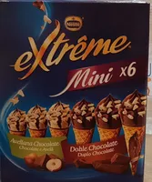 Extreme mini conos de helado de avellana y chocolate