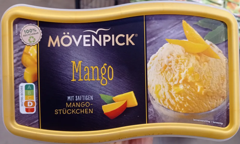 Mango 7613036211802 Mangoeis mit Fruchtzubereitung mit Mangostückchen