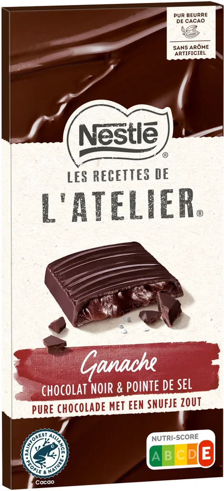 NESTLE L'ATELIER - Noir Ganache noir sel - 144g