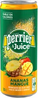 PERRIER & JUICE eau gazeuse aromatisée ananas mangue 33cl