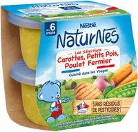 NESTLE NATURNES Les SélectionsLégumduMarché,PouletFermie2x200gdès6mois