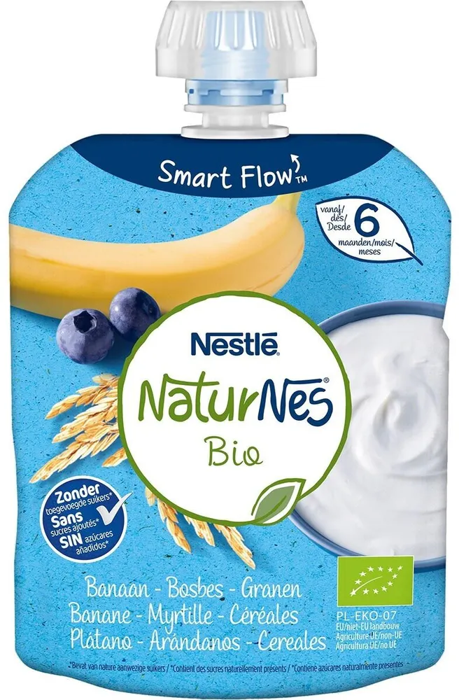 Naturnes bio banane myrtille céréales