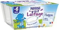 NESTLE P'TIT LAITAGE Saveur Nature 4 x 100g