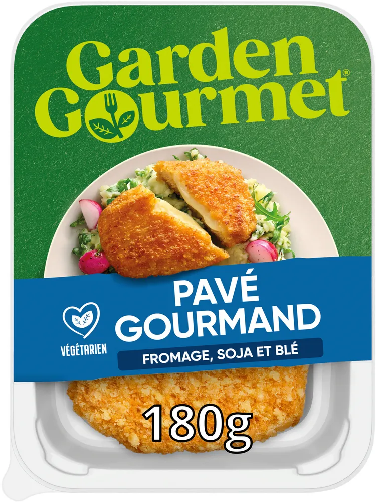 GARDEN GOURMET Pavé Gourmand Fromage Soja et Blé 180g