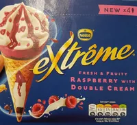 Cônes framboise double crème