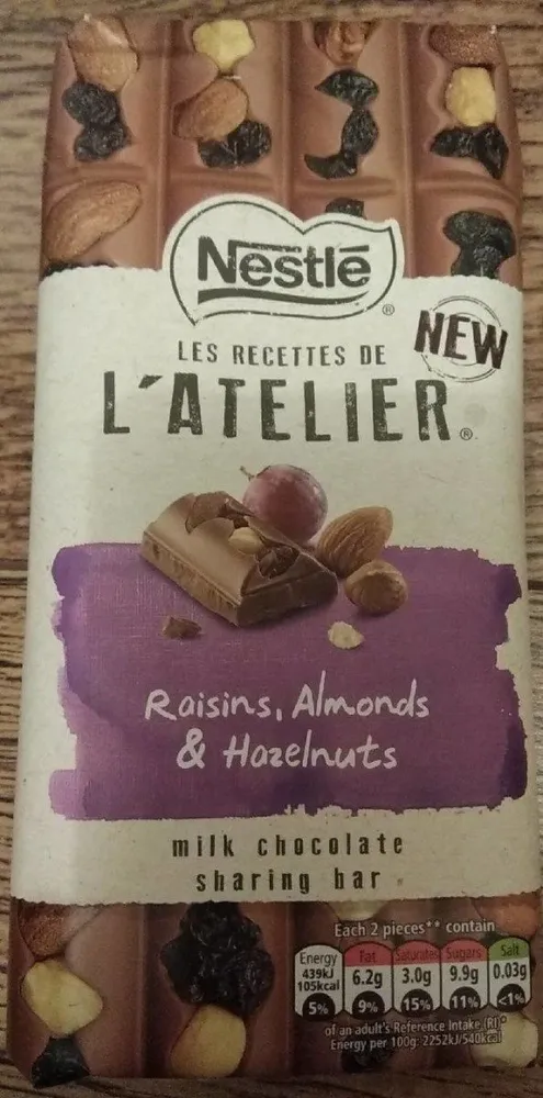Les recettes de l'Atelier - Raisin, Amandes et Noisettes