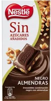 Chocolate negro sin azúcares almendras