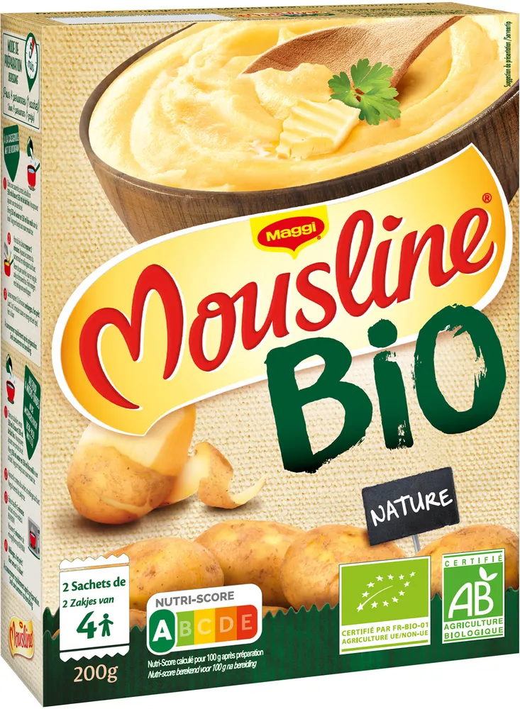 MOUSLINE Purée Bio Nature 200g