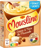MOUSLINE Purée Crème Muscade 3x125g