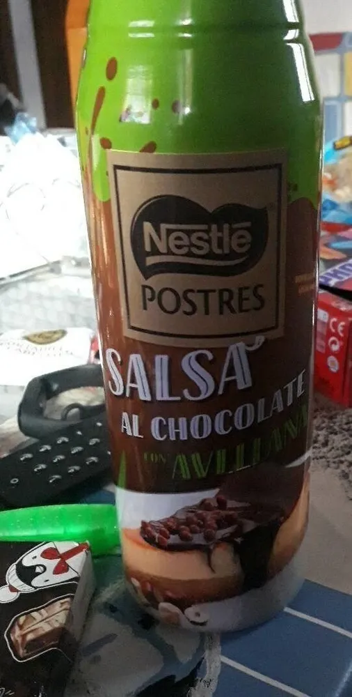 Salsa al chocolate con avellana