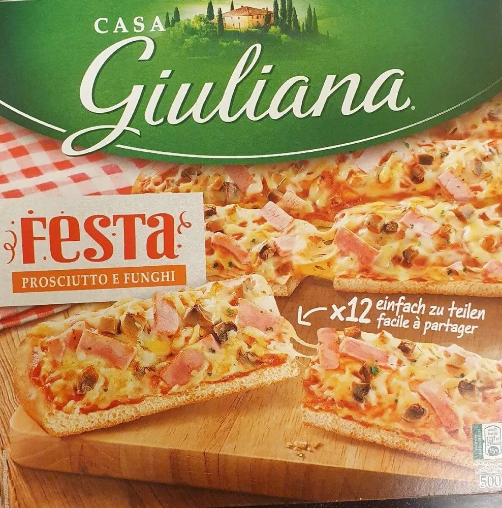 Pizza Giuliana Festa Prosciutto e funghi