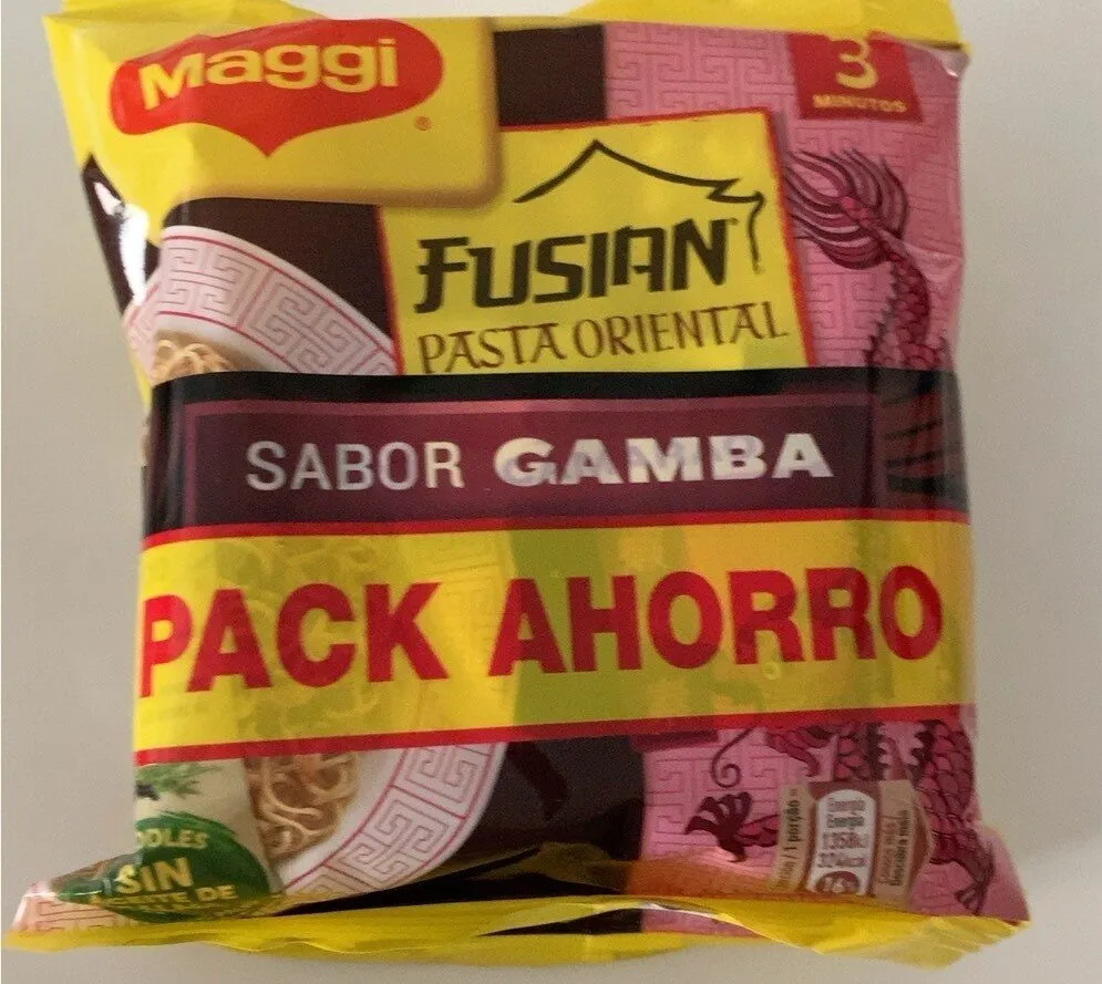 Fusian pasta oriental sabor gamba