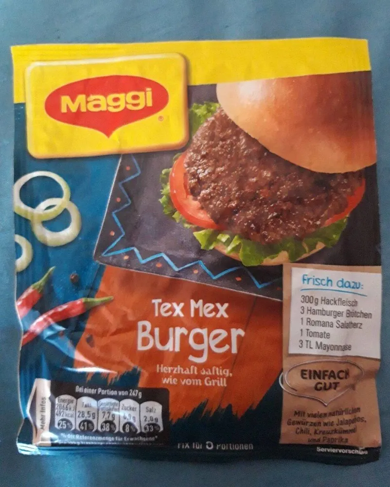 Textlich Mex Burger